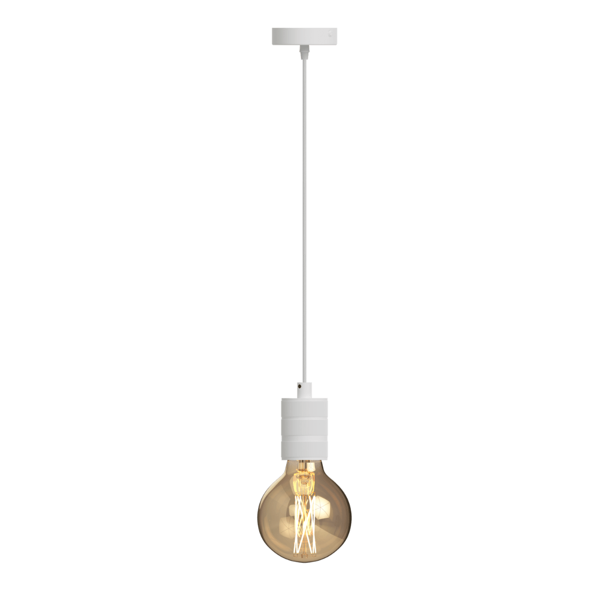 Calex | Retro Pendel | E27 | Aluminium | Mat Wit | 3-rings model | 1,5M snoer