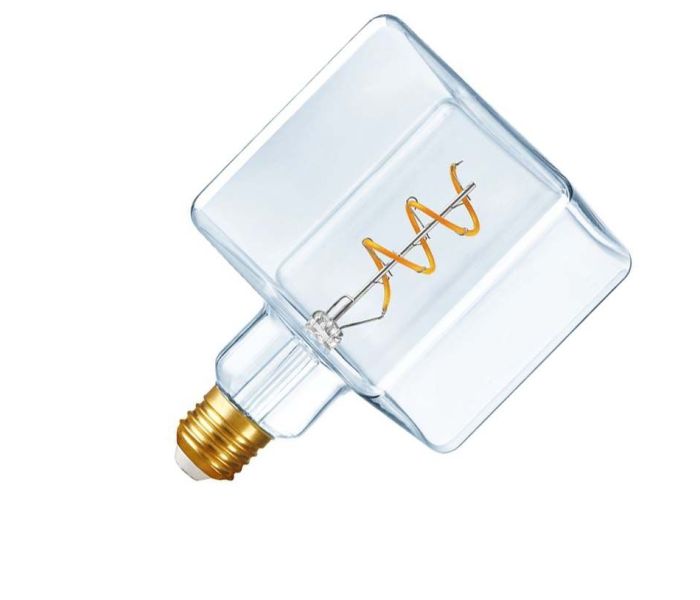SPL | LED Filament | Grote fitting E27 | Kubuslamp | Kristal | 4W | Dimbaar