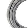 Bailey textile cable 2x0,75mm metallic silver 3m