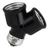 Bailey fixture splitter single to double E27 black
