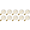Lighto | LED Filament | Large Socket E27 | Globe Lamp | Gold | 95mm | 5W | Pack of 10 Lighto | LED Filament | Large Socket E27 | Globe Lamp | Gold | 95mm | 5W | Pack of 10