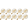 Lighto | LED Filament | Large Socket E27 | Globe Lamp | Gold | 125mm | 4W | Pack of 10