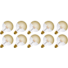 Lighto | LED Filament | Large Socket E27 | Globe Lamp | Gold | 95mm | 4W | 10 Pieces