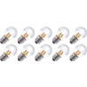 Lighto | LED Filament | Large Socket E27 | Globe Bulb | Clear | 45mm | 4W | Pack of 10