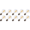 Lighto | LED Filament | Large Socket E27 | Standard Bulb | Clear | 60mm | 4W | Pack of 10