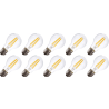 Lighto | LED Filament | Large Socket E27 | Standard Bulb | Clear | 60mm | 7W | Pack of 10