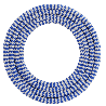 Calex | Textile wrapped cable | 2x0.75mm² | 1.5M | Blue/White | 60W