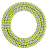 Calex | Textile wrapped cable | 2x0.75mm² | 1.5M | Lime/White | 60W