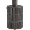 Calex | Lamp Holder | E27 fitting | Aluminum | 3-ring model | Matte Pearl Black | Round cable clip | 60W