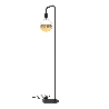 Calex | U-Line Floor Lamp | Black | E27 socket | With on/off switch | Max. 1x60W | H155cm | 180cm cable Calex | U-Line Floor Lamp | Black | E27 socket | With on/off switch | Max. 1x60W | H155cm | 180cm cable