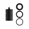 Calex | Lamp Holder | E27 fitting | Aluminum | 3-ring model | Matte Black | 60W Calex | Lamp Holder | E27 fitting | Aluminum | 3-ring model | Matte Black | 60W