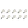 Lighto | LED Filament | Small Socket E14 | Standard Bulb | Clear | 60mm | 6W | Pack of 10