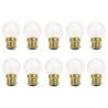 10x Incandescent Golf Ball Bulb | B22d Dimmable | 40W Frosted