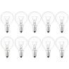 10x Incandescent Golf Ball Bulb | E14 Dimmable | 25W