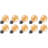 Lighto | LED Filament | Large Socket E27 | Globe Bulb | Gold | 45mm | 4W | 10 Pieces