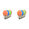 Lighto | LED Bulb | Large Socket E27 | Globe Bulb | Red/Yellow/Orange/Green/Blue | 45mm | 1W | 2 x 5 Pack
