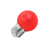 Lighto | LED Golf Ball Bulb Plastic | E27 | 1W Red Lighto | LED Golf Ball Bulb Plastic | E27 | 1W Red