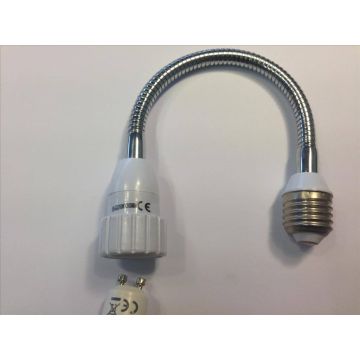 Fixture conversion E27 to GU10 with flex arm 30 cm