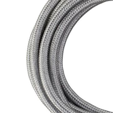 Bailey textile cable 2x0,75mm metallic silver 3m