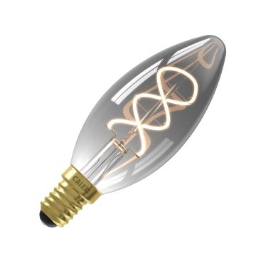 Calex | LED filament | Small fitting E14 | B35 Candle | Titanium | 4W