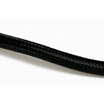 Textile cable black 2x0.75mm per meter