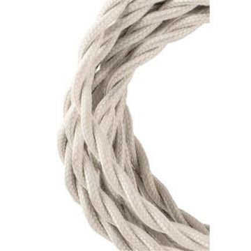 Bailey textile cable twisted 2x0,75mm beige 3m