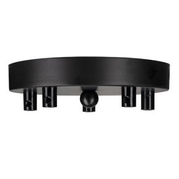 Bailey ceiling cup metal black multi 5 cords