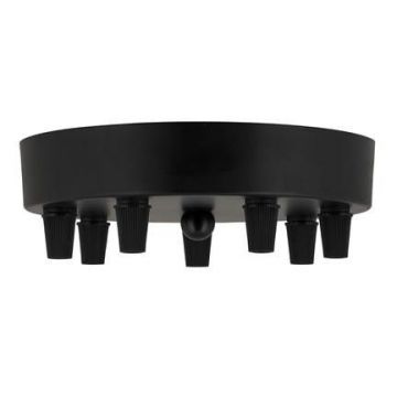 Bailey ceiling cup metal black multi 7 cords