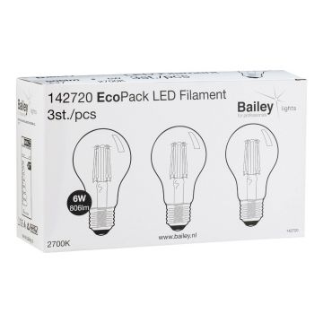 Bailey | 3x LED Light Bulb | E27  | 6W