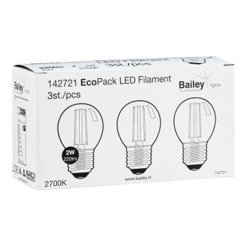 Bailey | 3x LED  Golf Ball Bulb | E27  | 2W