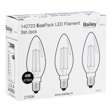 Bailey | 3x LED Candle bulb | E14  | 4W