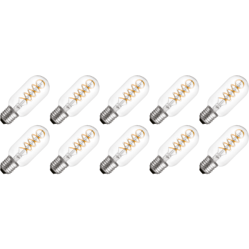 Lighto | LED Filament | Large Socket E27 | Tube Light | Clear | 45mm | 5W | Pack of 10