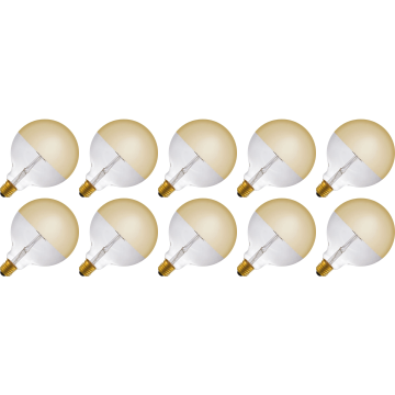 Lighto | LED Filament | Large Socket E27 | Globe Lamp | Gold | 125mm | 4W | 10 Pieces