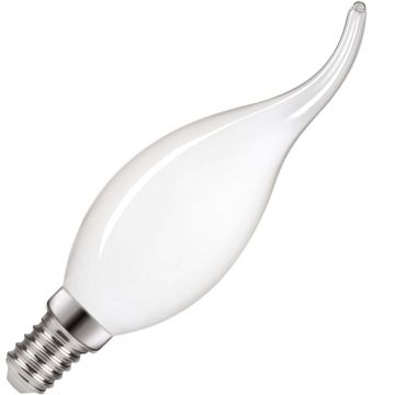 Lighto | LED Flame Bulb Tip Frosted | E14 | Dimmable | 5W (replaces 47W)