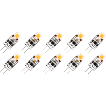 Lighto | LED Bulb | G4 Socket | Plug-in Lamp | Clear | 10mm | 1W | Pack of 10