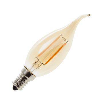 Lighto | LED Flame Bulb Tip | E14 | 2W (replaces 20W) Gold