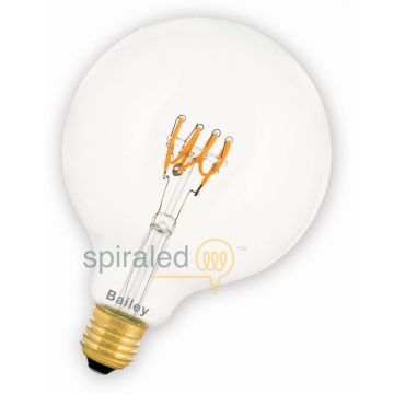 Bailey Spiraled Leslie | LED Globe Bulb | E27 Dimmable | 4W (replaces 40W) 125mm