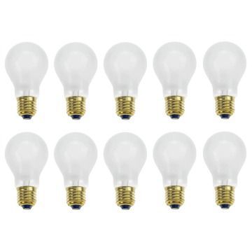 10x Incandescent Light Bulb | E27 Dimmable | 60W Frosted