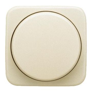 BJ cover plate with rotary switch crème