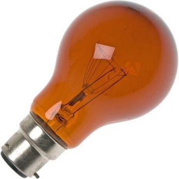 Incandescent Fireplace Light Bulb | B22d Dimmable | 60W Amber