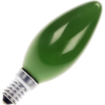 Incandescent Candle Bulb | E14 Dimmable | 25W Green