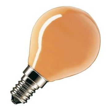 Incandescent Golf Ball Bulb | E14 Dimmable | 25W Orange