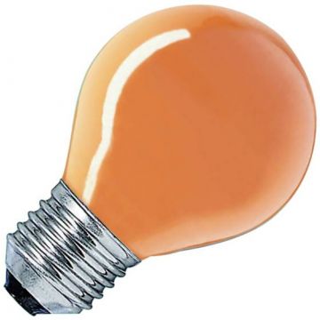 Incandescent Golf Ball Bulb | E27 Dimmable | 25W Orange