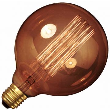 Carbon Filament Globe Bulb | E27 Dimmable | 40W 125mm Gold