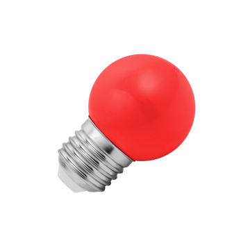 Lighto | LED Golf Ball Bulb Plastic | E27 | 1W Red