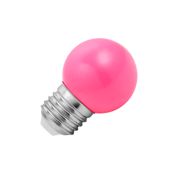 Lighto | LED Golf Ball Bulb Plastic | E27 | 1W Pink