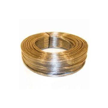 Cable transparent-silver 2x0.75mm per meter