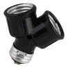 Bailey fixture splitter single to double E27 black