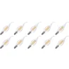Lighto | LED filament | Small socket E14 | Candle lamp tip | Clear | 35mm | 4W | 10 pcs.