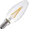 Lighto | LED filament | Small socket E14 | Candle bulb twisted | Bright | 35mm | 2W